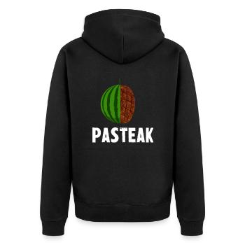 pasteak - Veste à capuche bio Premium Unisexe - noir - Dos - Nico (187cm)
