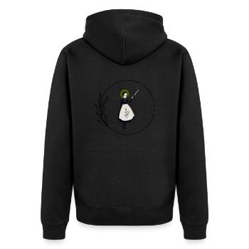 Lierre - Veste à capuche bio Premium Unisexe - noir - Dos - Nico (187cm)