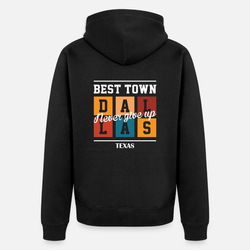 Best Town - Unisex Premium Organic Zip Hoodie - black