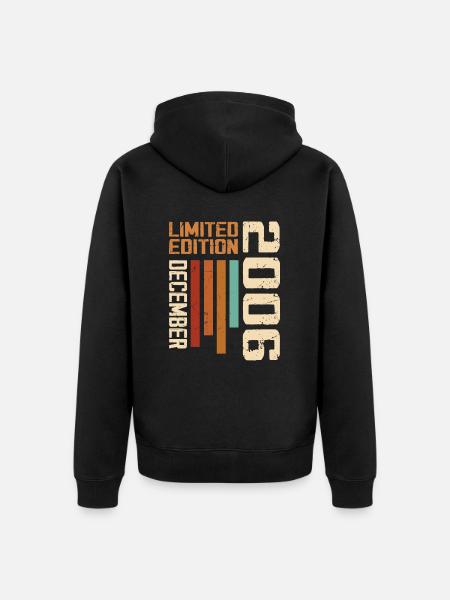 December 2006 - 2006 December - Unisex Premium Organic Zip Hoodie - black