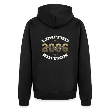 18th Birthday Original August 2006 Vintage 2006 - Unisex Premium Organic Zip Hoodie - black - Back - Nico (187cm)