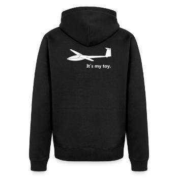 Pilote de planeur jouet pilote de planeur - Veste à capuche bio Premium Unisexe - noir - Dos - Nico (187cm)
