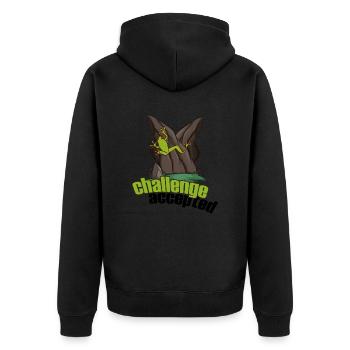 Alpinist climbing carabiner climbing rope alpine - Unisex Premium Organic Zip Hoodie - black - Back - Nico (187cm)