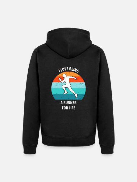 Jog - Unisex Premium Organic Zip Hoodie - black