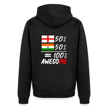 Half English Half Indian - Veste à capuche bio Premium Unisexe - noir - Dos - Nico (187cm)