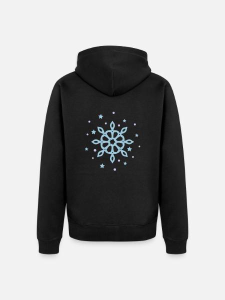 snowflake - Unisex Premium Organic Zip Hoodie - black