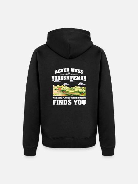 Countries Yorkshire - Unisex Premium Organic Zip Hoodie - black