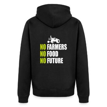 Farmer Farmers Demo No Farmers No Food No Future - Veste à capuche bio Premium Unisexe - noir - Dos - Nico (187cm)
