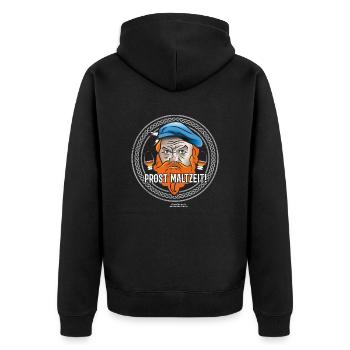Prost Maltzeit keltisch - Unisex Premium Bio Zip Hoodie - Schwarz - Hinten - Nico (187cm)