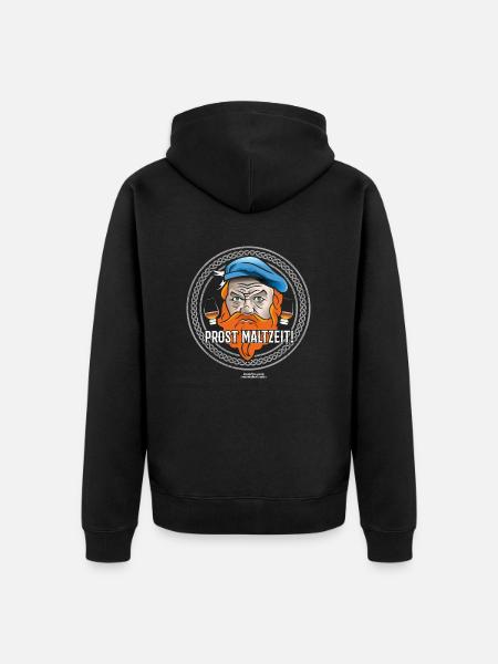 Prost Maltzeit keltisch - Unisex Premium Bio Zip Hoodie - Schwarz