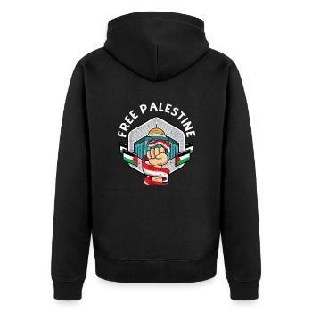 Palestine Libre - Free Gaza - Save Palestine - Veste à capuche bio Premium Unisexe - noir - Dos - Nico (187cm)