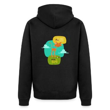 Misié Ti-Chat - Veste à capuche bio Premium Unisexe - noir - Dos - Nico (187cm)