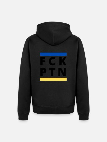 FCK PTN - Unisex Premium Organic Zip Hoodie - black