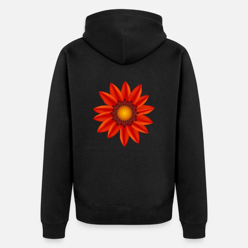 fleur - Veste à capuche bio Premium Unisexe - noir