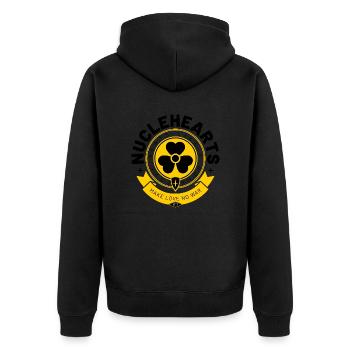 cœur nucléhearts - Veste à capuche bio Premium Unisexe - noir - Dos - Nico (187cm)