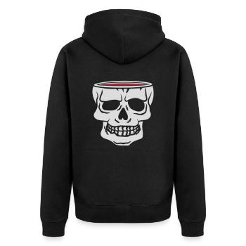 Boire Cup Skull Horror - Veste à capuche bio Premium Unisexe - noir - Dos - Nico (187cm)