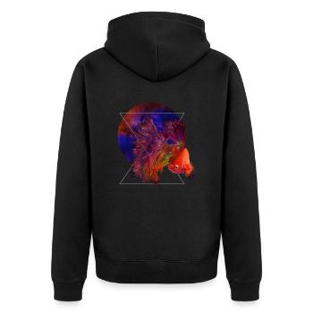 Poissons de l’espace - Veste à capuche bio Premium Unisexe - noir - Dos - Nico (187cm)