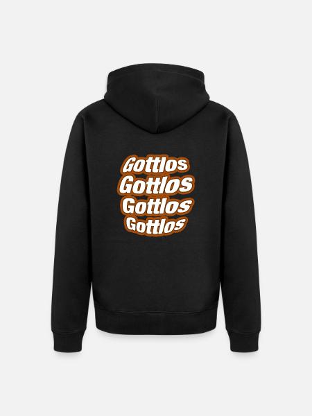 Gottlos 2 - Unisex Premium Bio Zip Hoodie - Schwarz