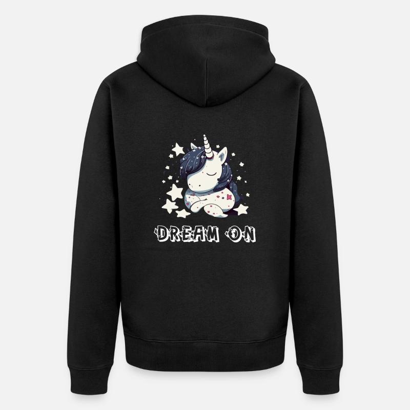 Dream on - Veste à capuche bio Premium Unisexe - noir