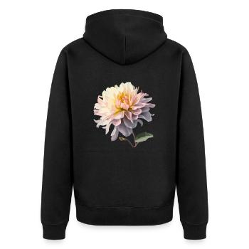Die Blume - Unisex Premium Bio Zip Hoodie - Schwarz - Hinten - Nico (187cm)