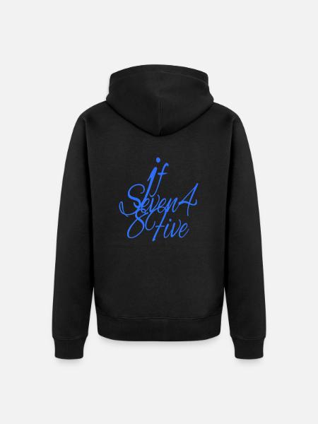 Seven4 8Five - Unisex Premium Bio Zip Hoodie - Schwarz