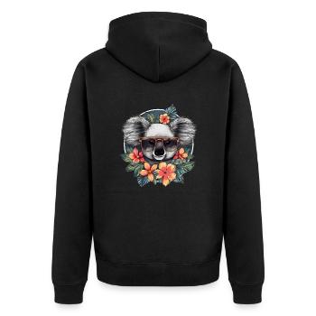 Koala mignon - Veste à capuche bio Premium Unisexe - noir - Dos - Nico (187cm)