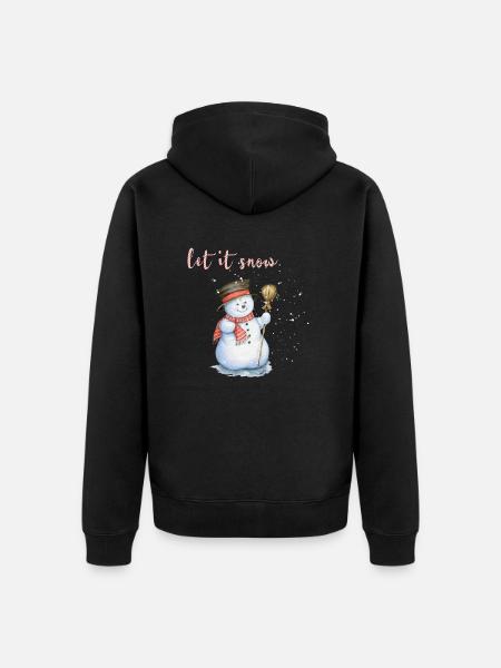 let it snow - Unisex Premium Organic Zip Hoodie - black
