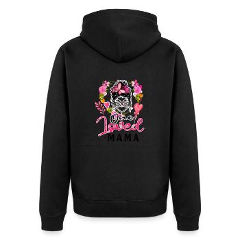 One Love Mama ( Pour Ta Mère ) - Veste à capuche bio Premium Unisexe - noir - Dos - Nico (187cm)