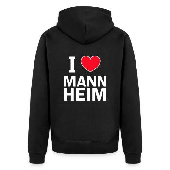 Mannheim Monnem Mannheimat - Veste à capuche bio Premium Unisexe - noir - Dos - Nico (187cm)