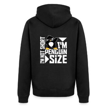 Je ne suis pas court, je suis pingouin taille dabbing dab dance - Veste à capuche bio Premium Unisexe - noir - Dos - Nico (187cm)
