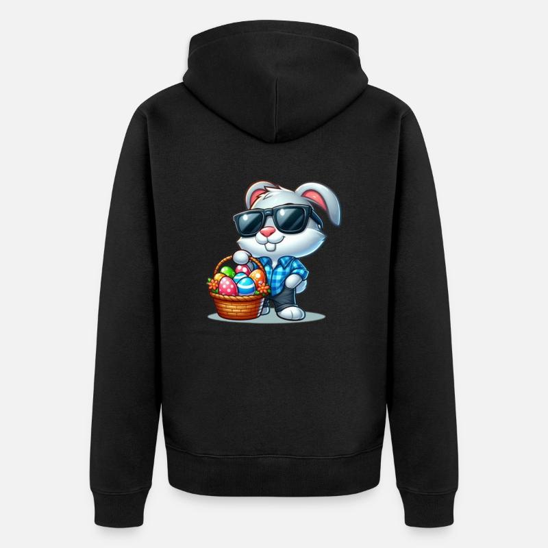 Joyeuses Pâques - Veste à capuche bio Premium Unisexe - noir