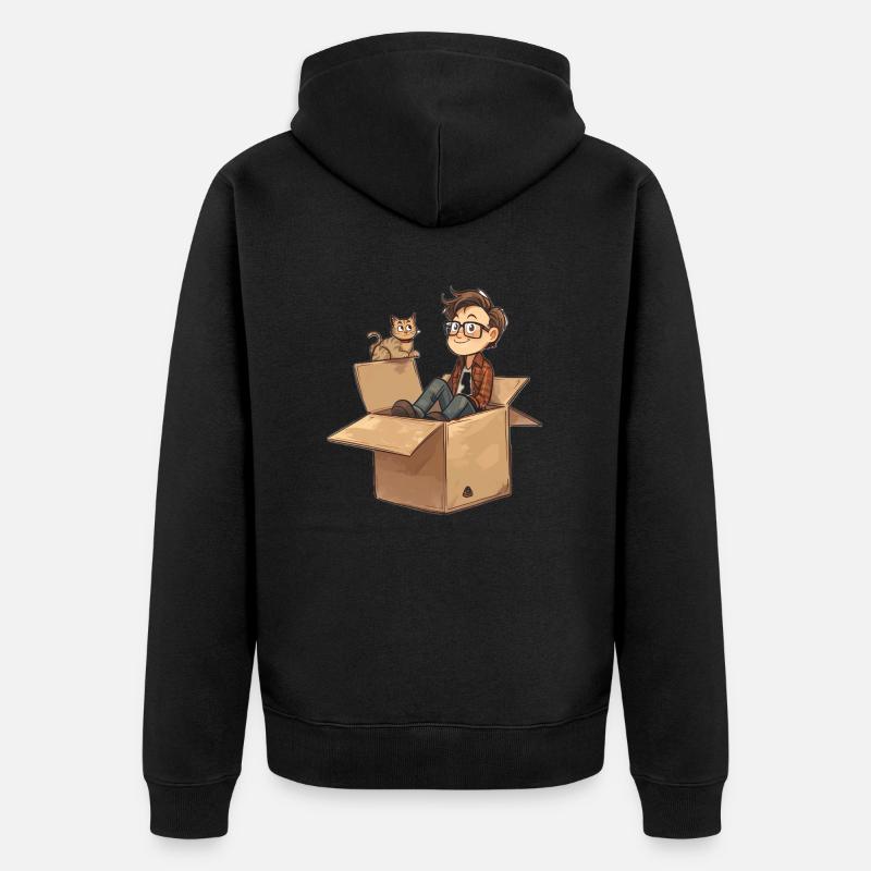 Lustiges Quantenphysik Meme - Unisex Premium Bio Zip Hoodie - Schwarz