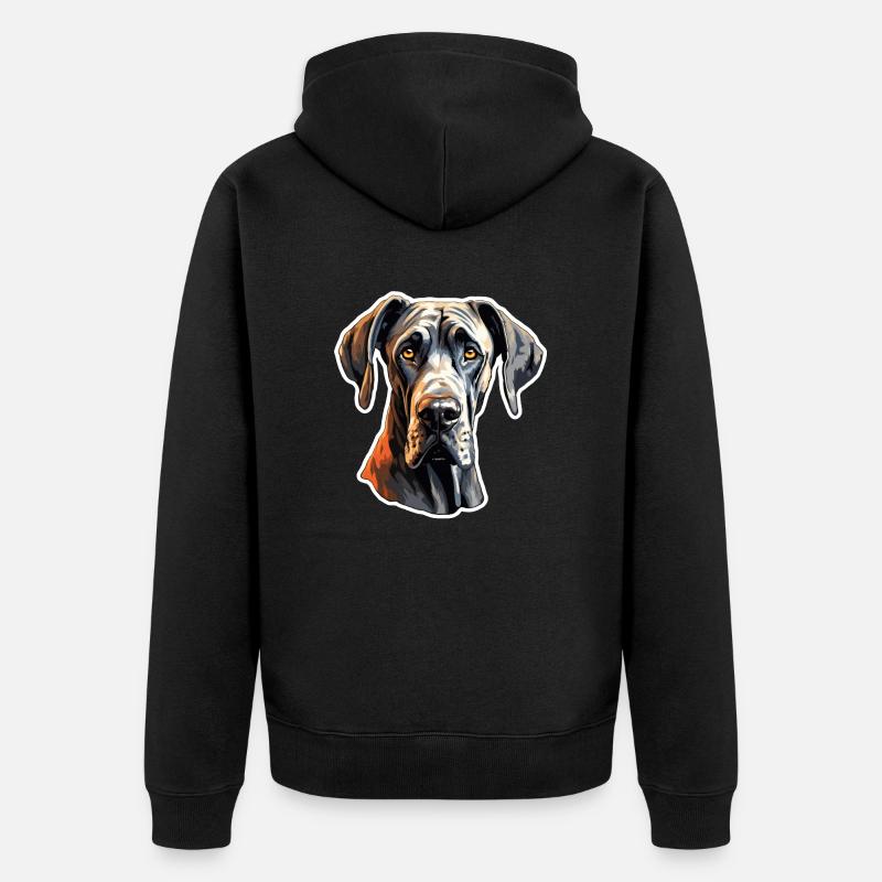 Dogue Allemand - Veste à capuche bio Premium Unisexe - noir