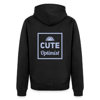 Funny Sayings BABY - Unisex Premium Organic Zip Hoodie - black - Back - Nico (187cm)