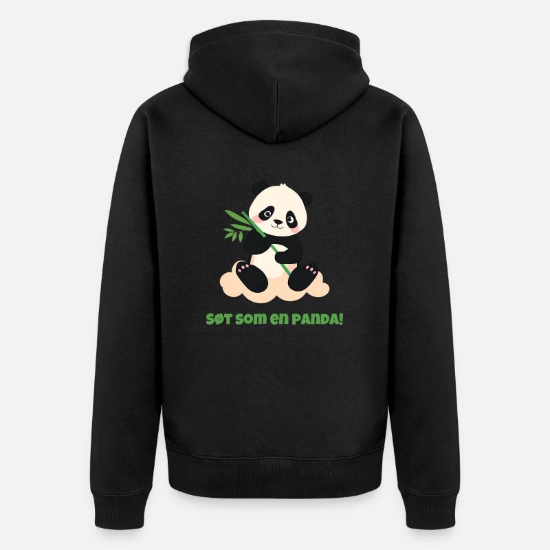 Mignon comme un panda ! - Veste à capuche bio Premium Unisexe - noir