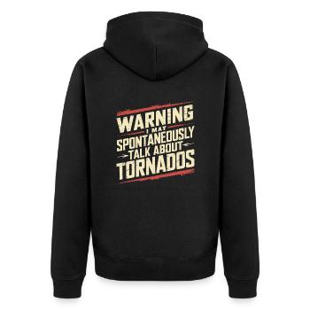 Forces of nature and their fascination - Unisex Premium Organic Zip Hoodie - black - Back - Nico (187cm)