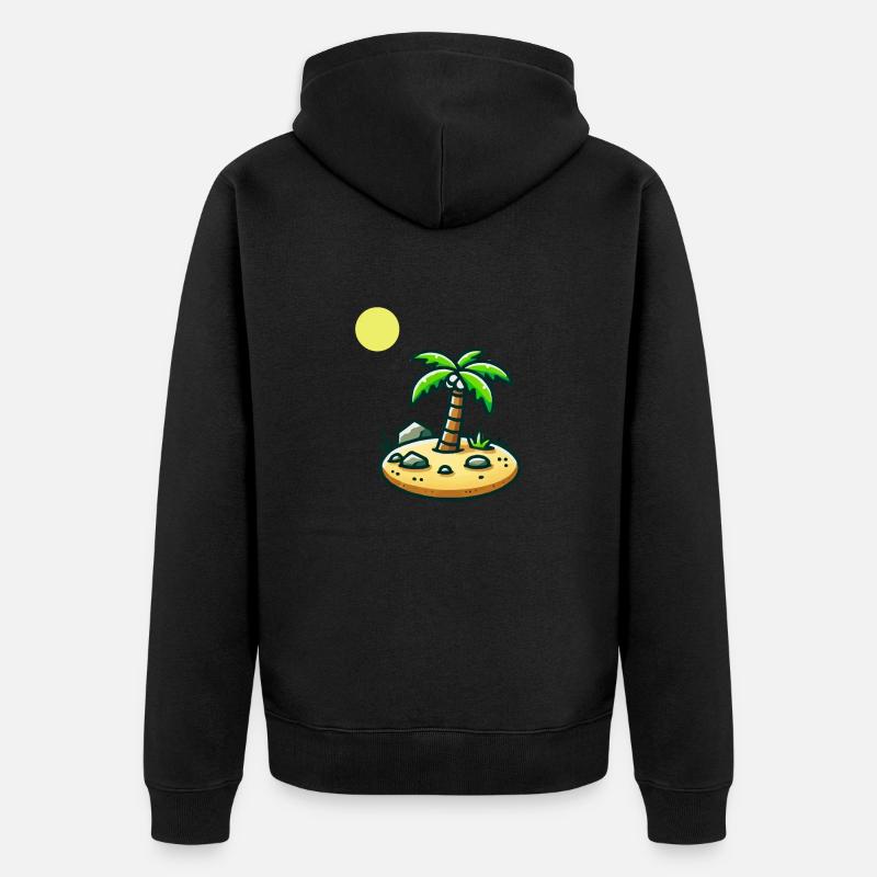 Bande dessinée insulaire - Veste à capuche bio Premium Unisexe - noir