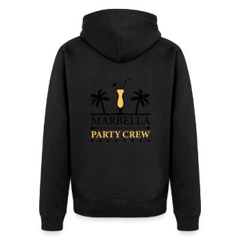Équipe de fête à Marbella - Veste à capuche bio Premium Unisexe - noir - Dos - Nico (187cm)