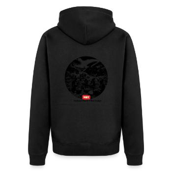 Tribu LGBT de la brousse - Veste à capuche bio Premium Unisexe - noir - Dos - Nico (187cm)