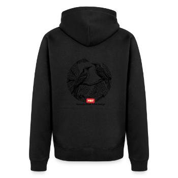 LGBT Bird - Unisex Premium Organic Zip Hoodie - black - Back - Nico (187cm)