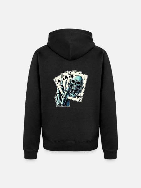 Alien Card Game - Unisex Premium Organic Zip Hoodie - black