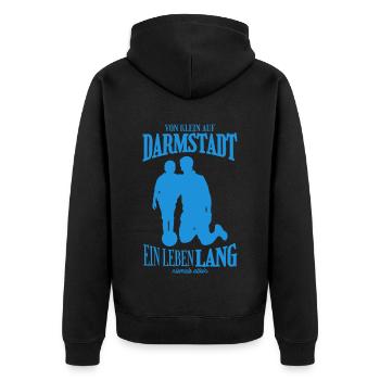 Darmstadt Football Tradition Cadeau - Veste à capuche bio Premium Unisexe - noir - Dos - Nico (187cm)