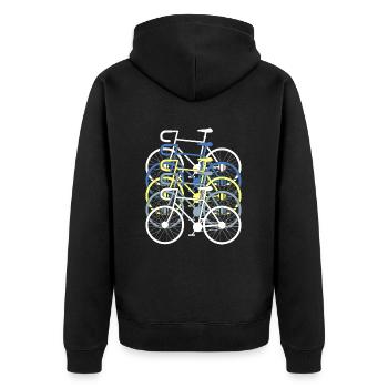 Bicycle Bike Road Bike Bicycle Collection - Veste à capuche bio Premium Unisexe - noir - Dos - Nico (187cm)