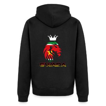 Gwada Style Vibration Positive Guadeloupe - Veste à capuche bio Premium Unisexe - noir - Dos - Nico (187cm)