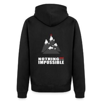 alpinist climb alpine climbing rope rope team - Unisex Premium Organic Zip Hoodie - black - Back - Nico (187cm)