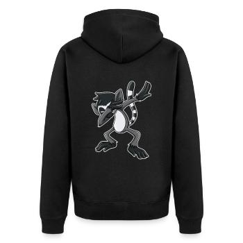 Lémurien Dabbing - Veste à capuche bio Premium Unisexe - noir - Dos - Nico (187cm)