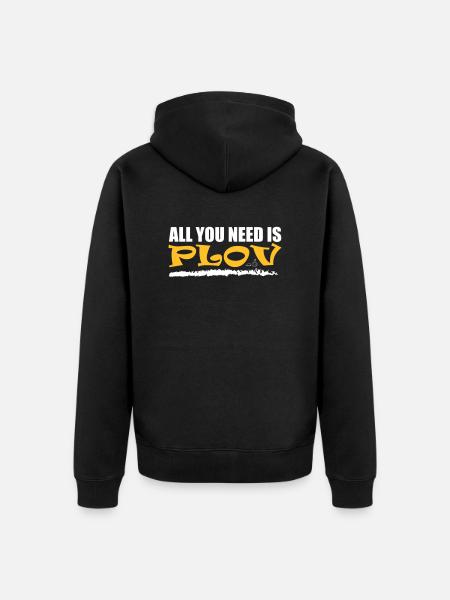 All you need is Plov - Unisex Premium Organic Zip Hoodie - black