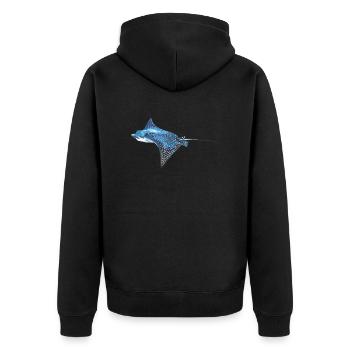 Skate - Unisex Premium Organic Zip Hoodie - black - Back - Nico (187cm)