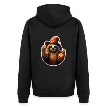 Paresseux d’Halloween 2 - Veste à capuche bio Premium Unisexe - noir - Dos - Nico (187cm)