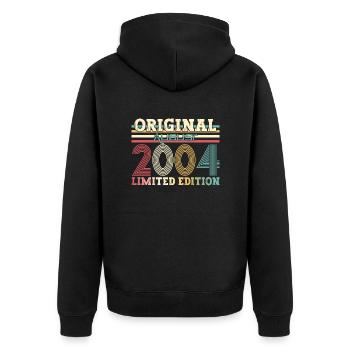 20ème Anniversaire Original Août 2004 Millésime 2004 - Veste à capuche bio Premium Unisexe - noir - Dos - Nico (187cm)